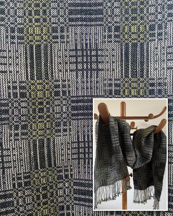 Boulevard Montmartre — dark geometric pattern in black and chartreuse