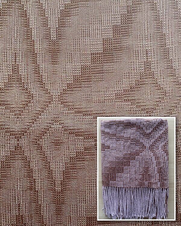 The Seine at Argenteuil — rose and mauve textured weave