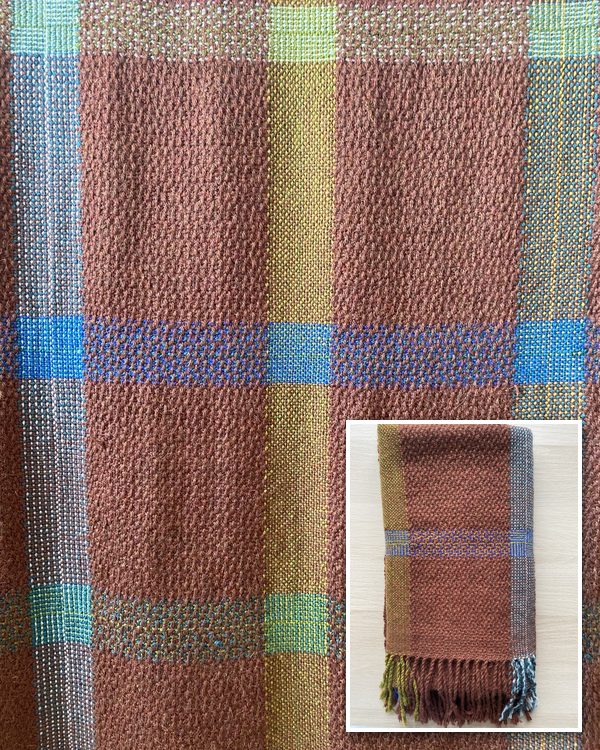 The Afternoon Nap — terracotta and olive with cobalt accent