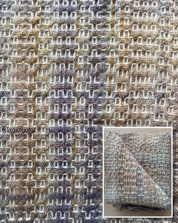 Silver Morning — warm grey and gold basketweave